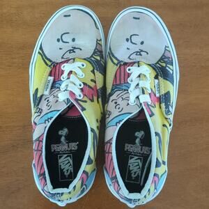 Vans Peanuts & Gang Charlie Brown Authentic Unisex  Big kids size 3